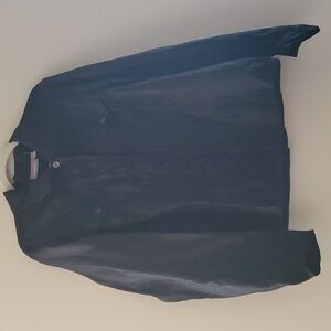Croft & Barrow jacket womens size large BLACK button down black womens